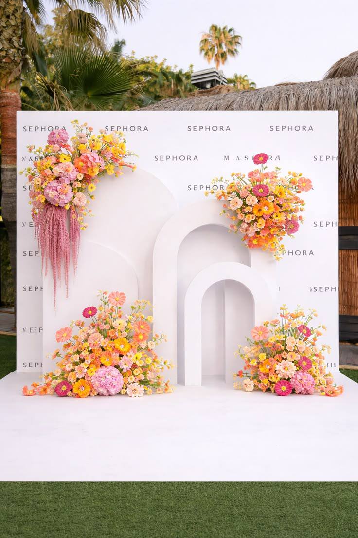 Branded Floral Backdrop