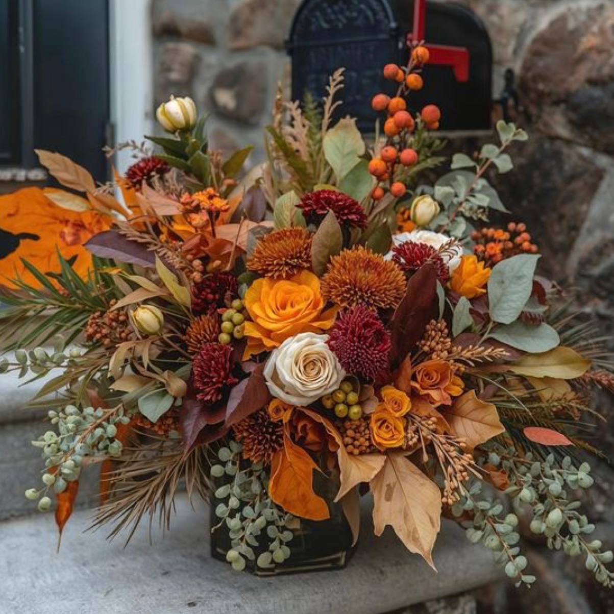 Golden Harvest — Thanksgiving flower arrangement Los Angeles
