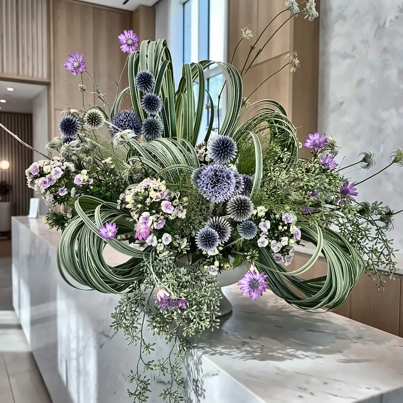 Cloud Peony — hotel and restaurant flower arrangement in Los Angeles