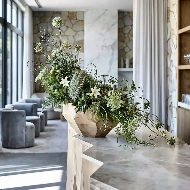 Silver Branch — hotel and restaurant flower arrangement in Los Angeles