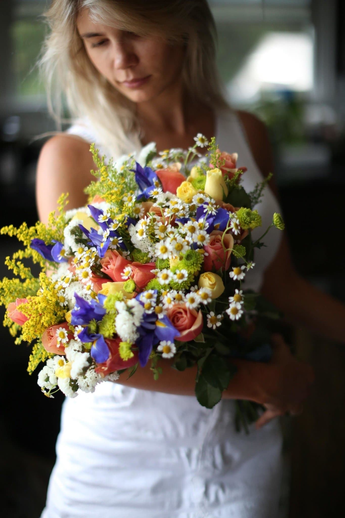 Millie arrangement styled in setting - luxury bouquet Los Angeles florist