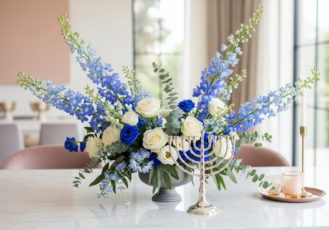 Hanukkah Flower Arrangements Los Angeles | Pink Clover