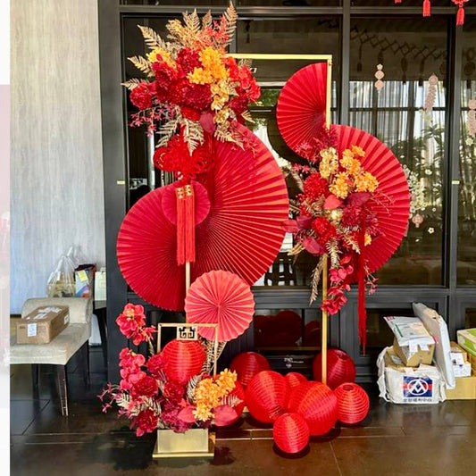 Golden Fortune Arch — Lunar New Year flowers Los Angeles