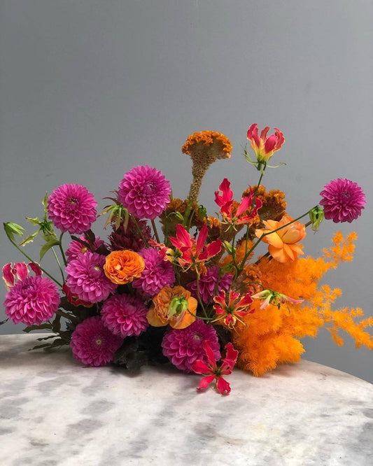 Diwali Magenta & Orange Arrangement