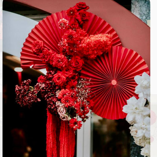 Red Lantern Fan — Lunar New Year flowers Los Angeles