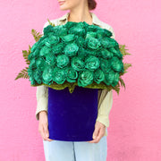 Emerald close-up detail - green flower box from Pink Clover LA