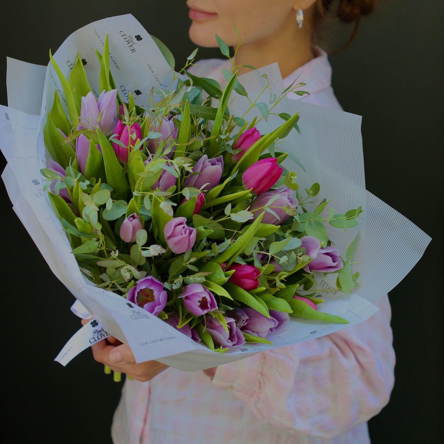Hazel top-down view - fresh bouquet Los Angeles delivery
