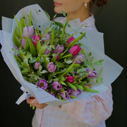 Hazel top-down view - fresh bouquet Los Angeles delivery