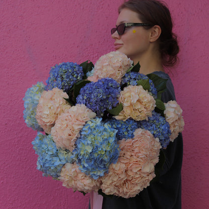Blush Sky floral arrangement from Pink Clover LA, styled with fresh blooms and calming tones