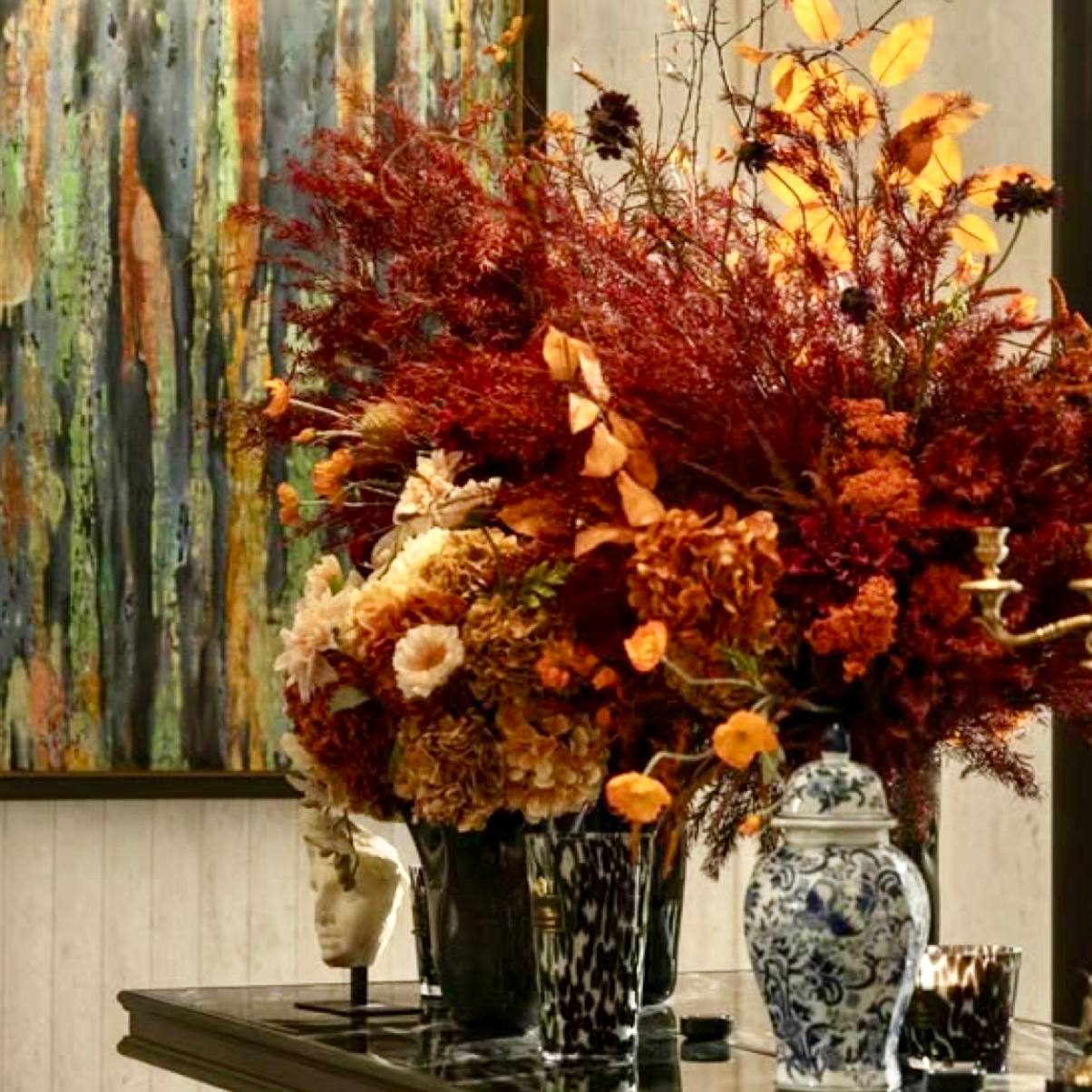 Amber Cascade — Thanksgiving flower arrangement Los Angeles