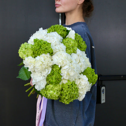 Green Whisper close-up detail - fresh floral arrangement from Pink Clover LA