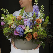 Emerald Wave floral arrangement from Pink Clover LA, styled with fresh blooms and lush foliage