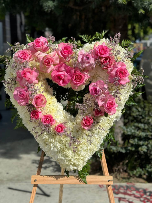 Sympathy Heart Pink bouquet same-day delivery San Francisco