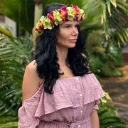 Flower Crown arrangement styled in setting - luxury floral arrangement Los Angeles florist