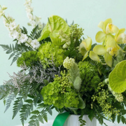 Green Glow close-up detail - green bouquet from Pink Clover LA