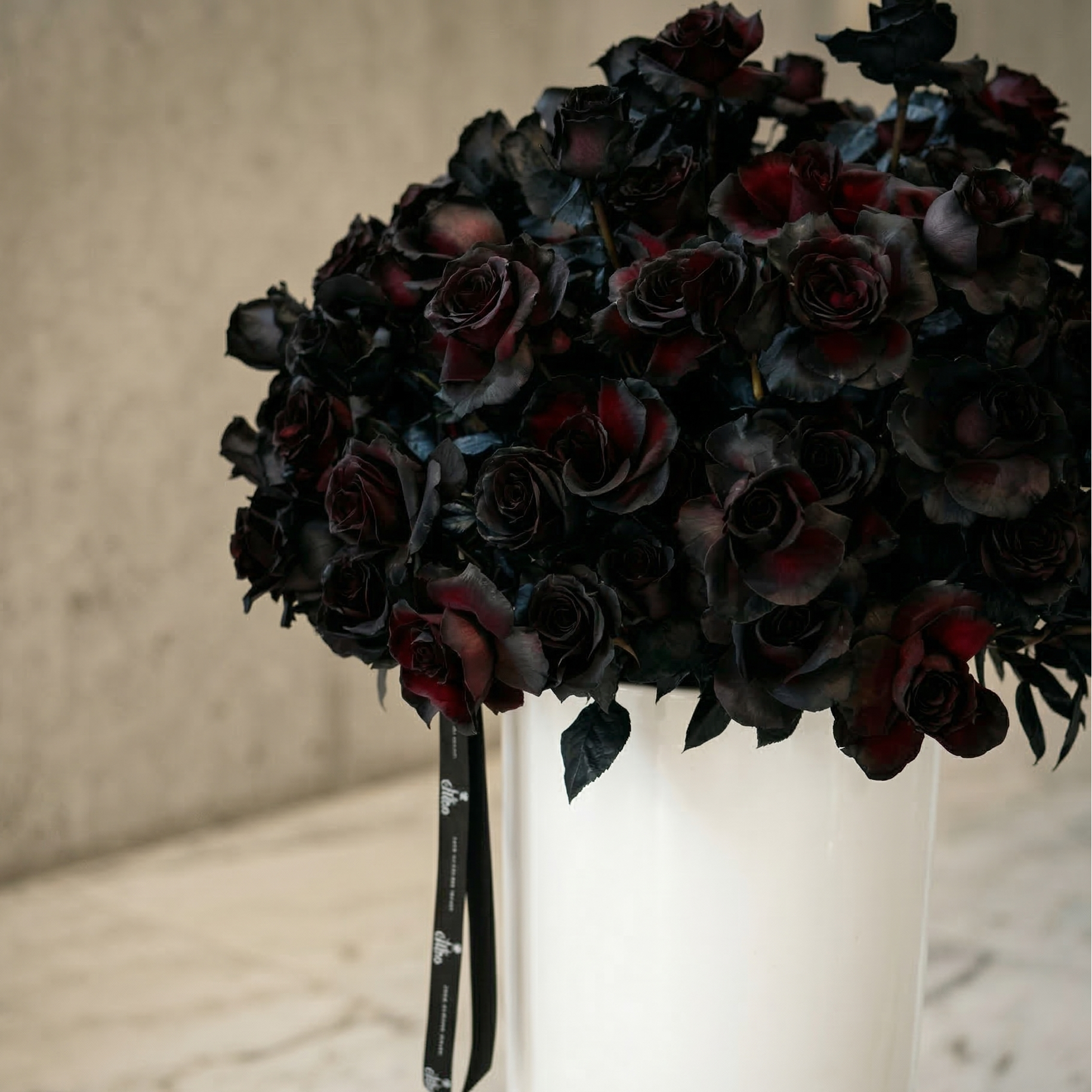 Noir close-up detail - fresh bouquet from Pink Clover LA