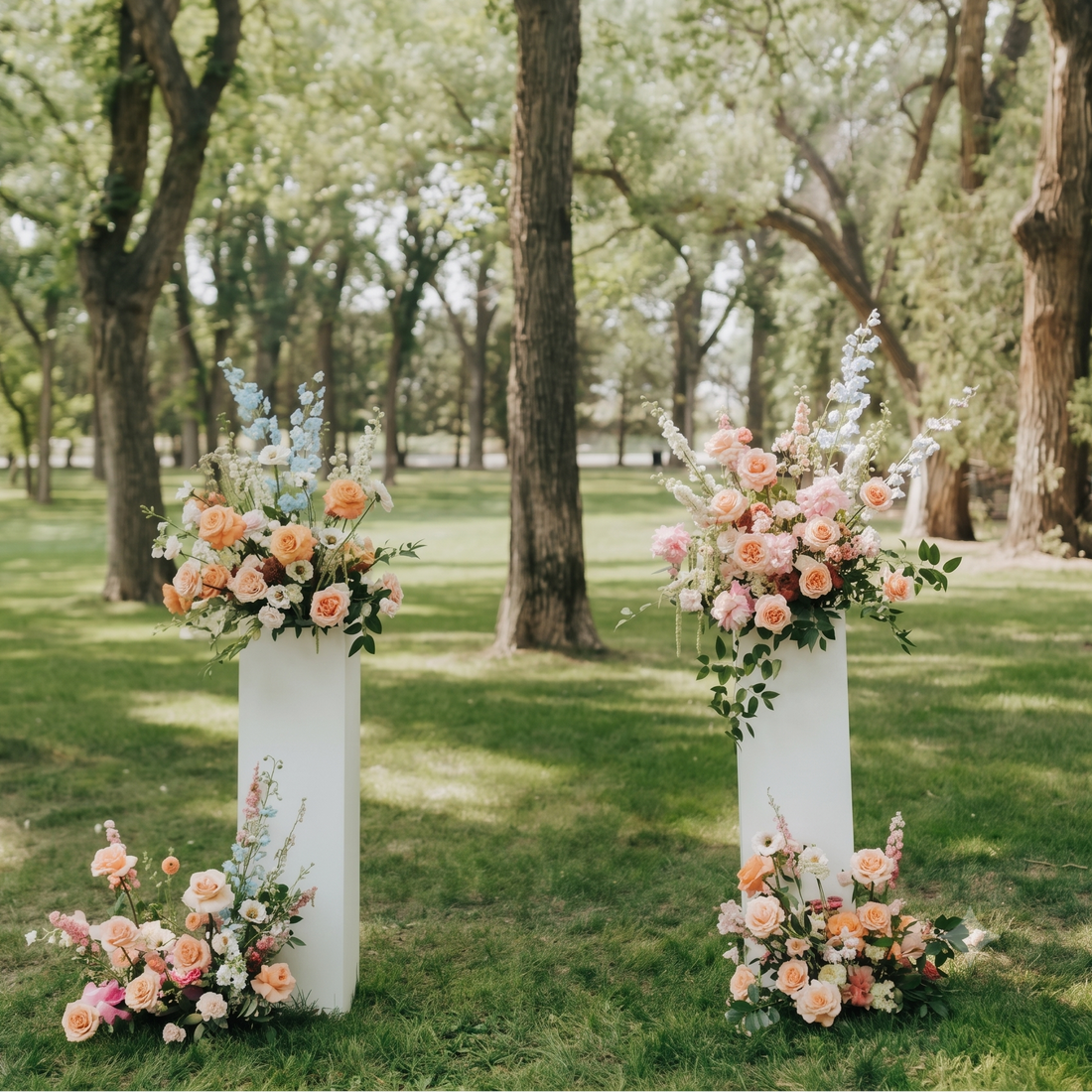 Peach Pedestals