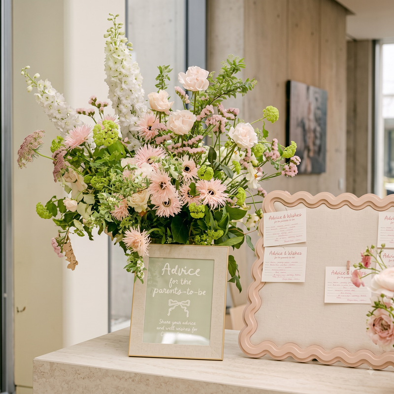 Advice for Parents Floral Sign Display