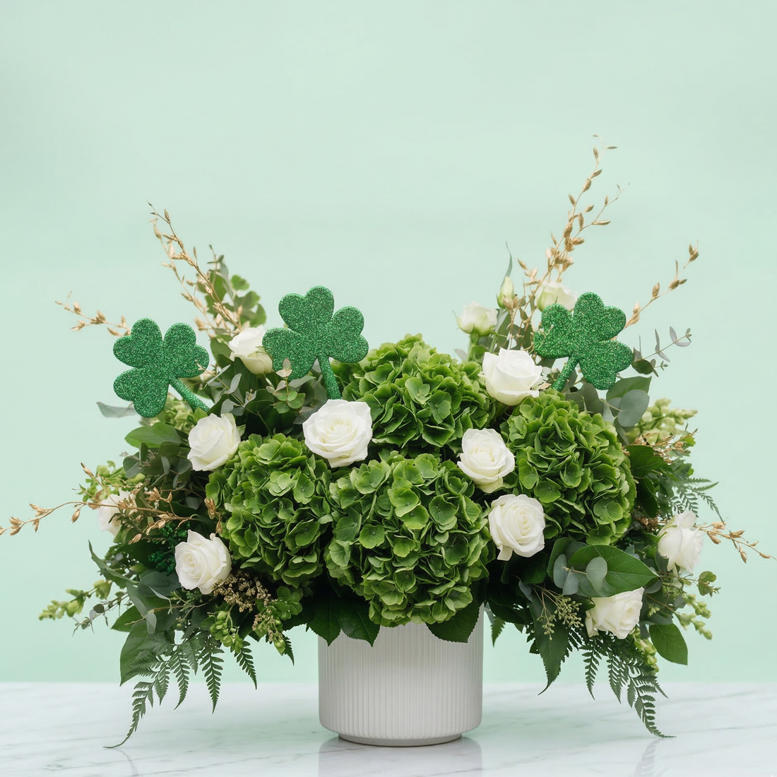 Emerald Garden - white bouquet delivery in Los Angeles by Pink Clover