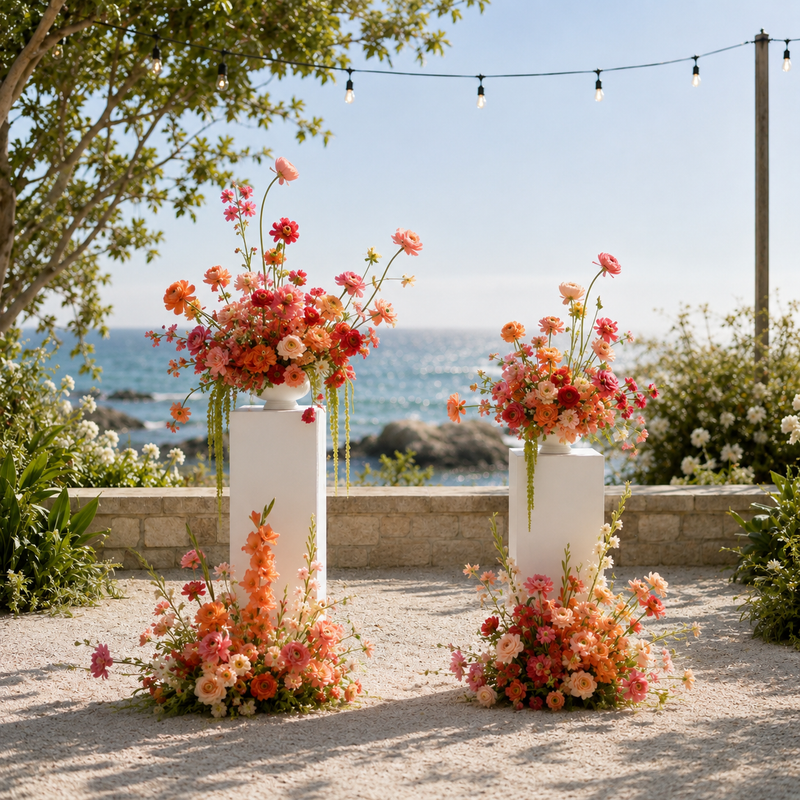 Tropical Coral Beach Pedestals