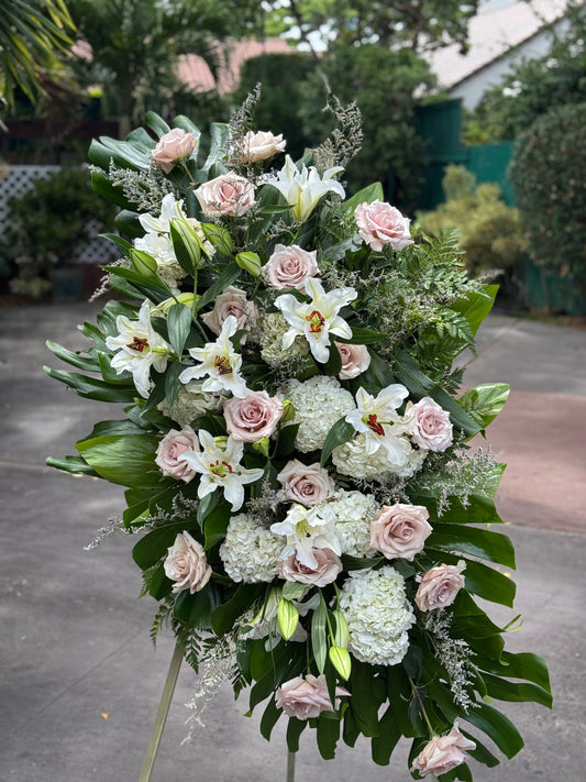 Sympathy Spray fresh seasonal flowers same-day delivery Honolulu