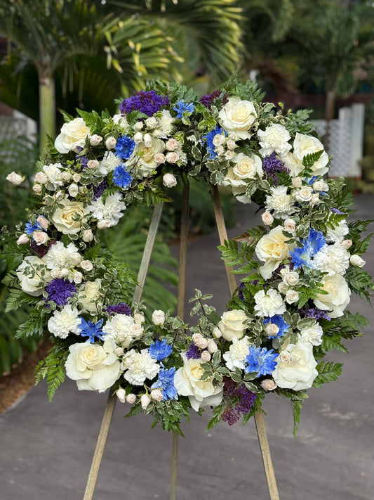 Circle Spray Blue fresh seasonal flowers same-day delivery Honolulu