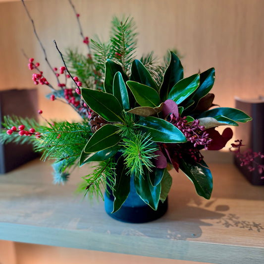 Winter Greens ilex berries magnolia leaves same-day delivery Los Angeles