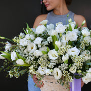 Princess close-up detail - fresh flower basket from Pink Clover LA