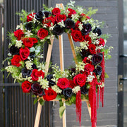 Luxury red roses black roses gift delivery Oakland San Francisco