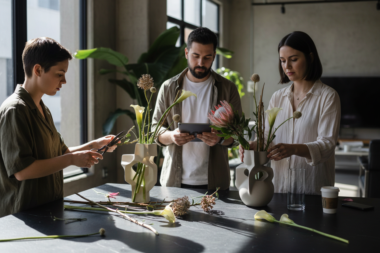 a-cinematic-realistic-close-lifestyle-shot-of-a-small-group-of-startup-founders-in-a-minimalist-los-angeles-office-creating-modern-flower-arrangements-on-a-black-stone-table-dramatic.png