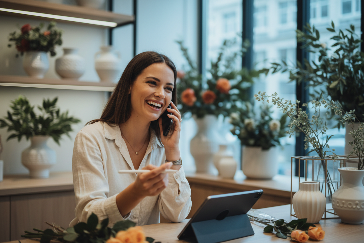 a-cinematic-realistic-close-up-photo-of-a-young-happy-woman-florist-talking-on-the-phone-accepting-flower-delivery-order-in-a-modern-flower-shop-tall-glass-windows-cool-window-light-e.png