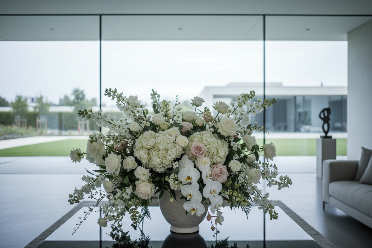 a-cinematic-realistic-close-up-photo-of-an-oversized-premium-flower-arrangement-centered-on-a-table-in-a-modern-minimalistic-villa-tall-glass-windows-soft-cool-window-light-elegant-mi_56b727da-7a2e-44b3-9dfc-4d34f308ef46.png