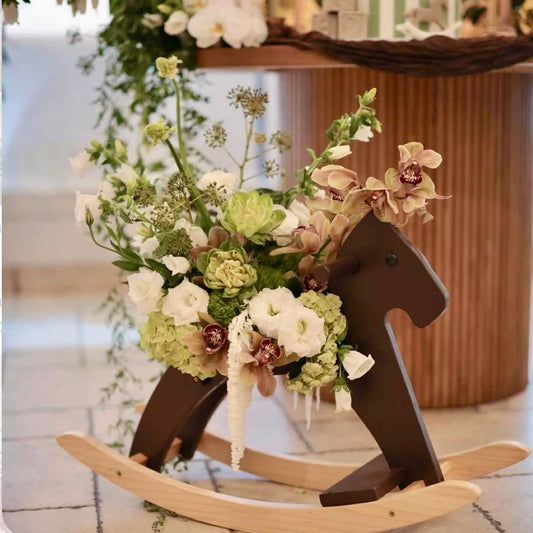 Floral Rocking Horse — Baby Shower Installation