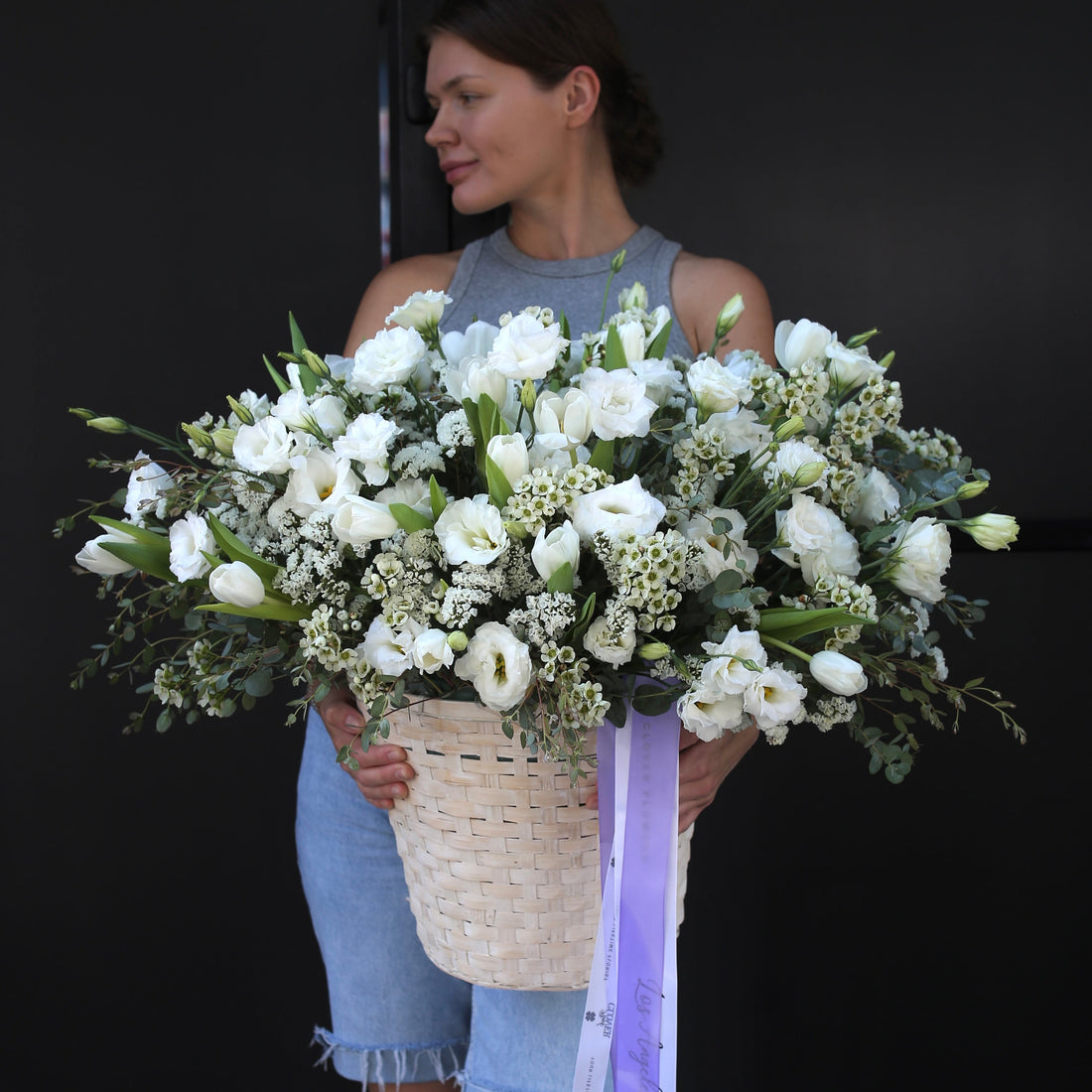 Princess - premium fresh flower basket same-day delivery Los Angeles