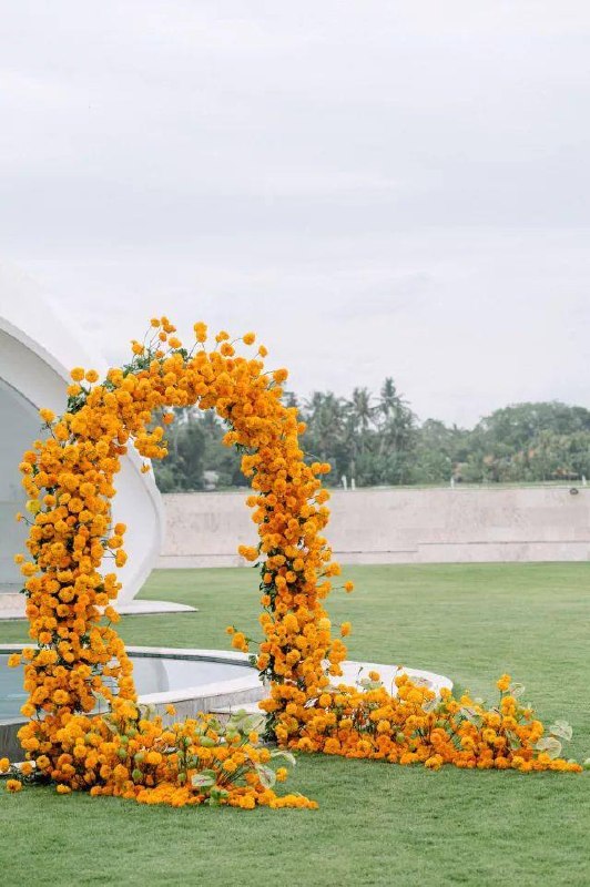 Diwali Marigold Floral Arch