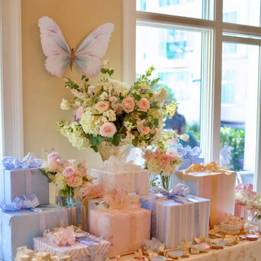 Pastel Gift Table Centerpiece