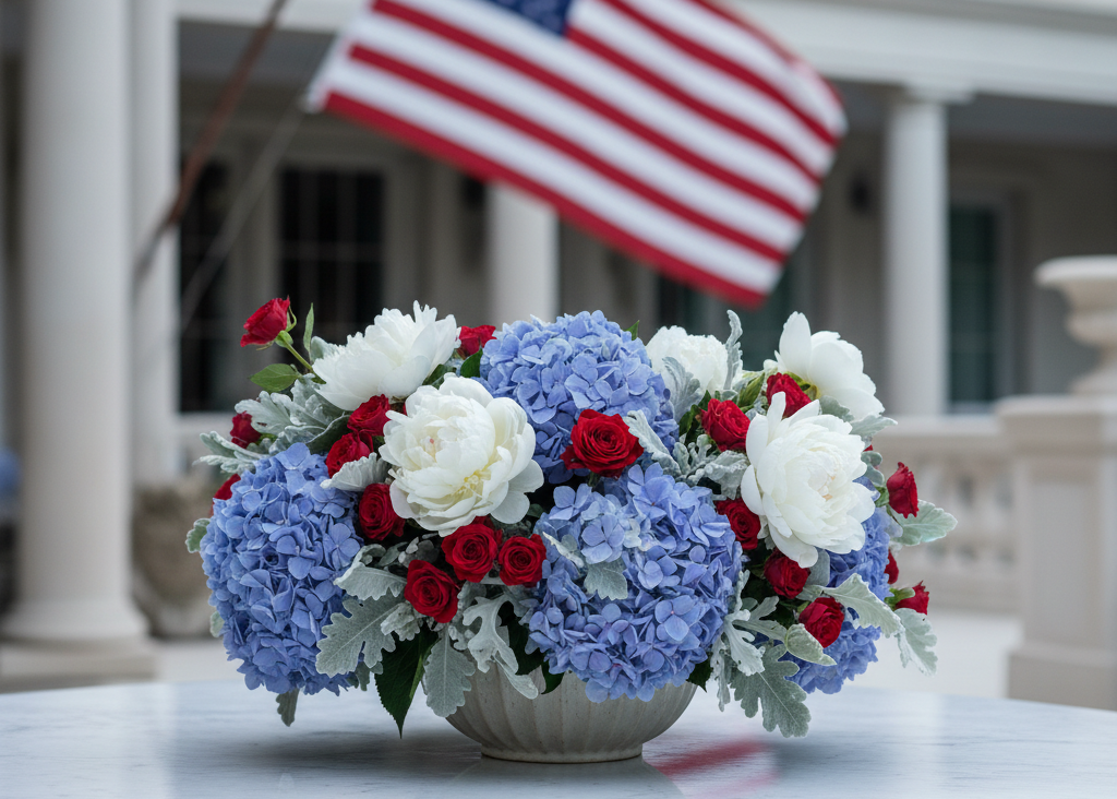 cinematic-realistic-photo-of-an-independence-day-luxury-oversized-premium-flower-centerpiece-with-blue-hydrangea-white-peonies-mini-red-roses-and-dusty-miller-centered-on-an-empty-whi.png