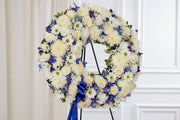 Circle Spray Blue fresh seasonal flowers same-day delivery San Francisco