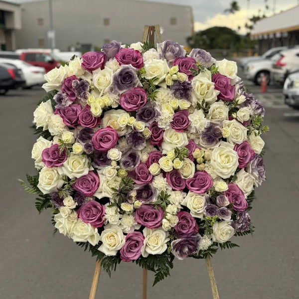 Circle Spray – Eternal Harmony fresh seasonal flowers same-day delivery Honolulu