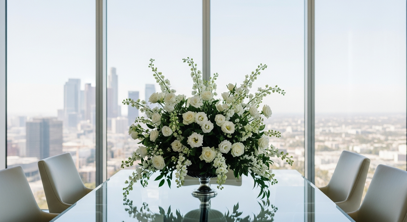 Corporate office flowers Los Angeles - Pink Clover