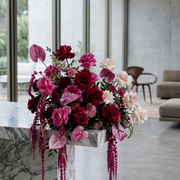 Dark Pink Centerpiece -  delivery in Los Angeles by Pink Clover Flowers