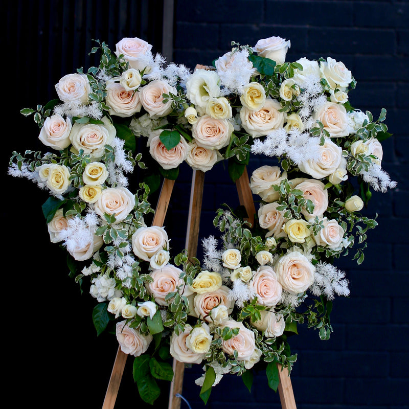 Funeral wreath - Eternal Love fresh seasonal flowers same-day delivery Honolulu