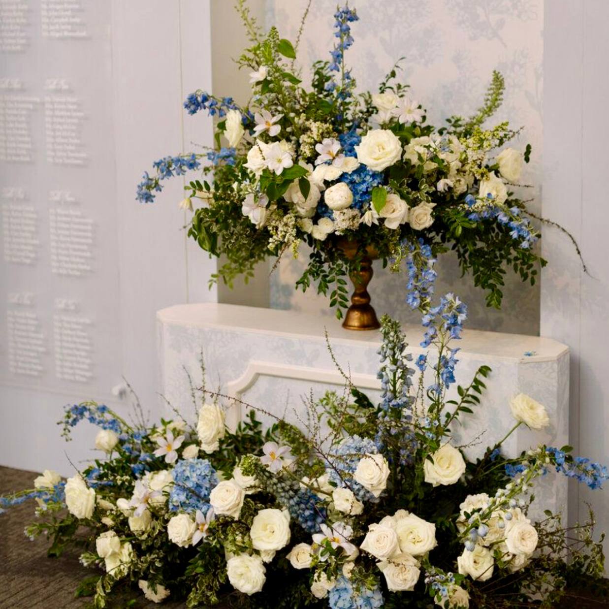 Blue & White Ceremony Compote & Meadow