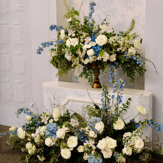 Blue & White Ceremony Compote & Meadow