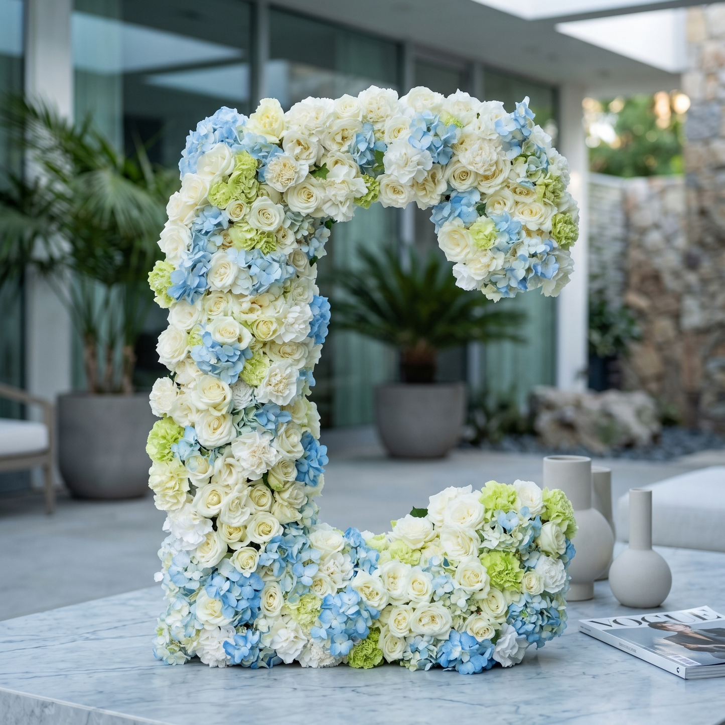 Floral Initial - Flower Bouquet delivery in Los Angeles by Pink Clover Flowers