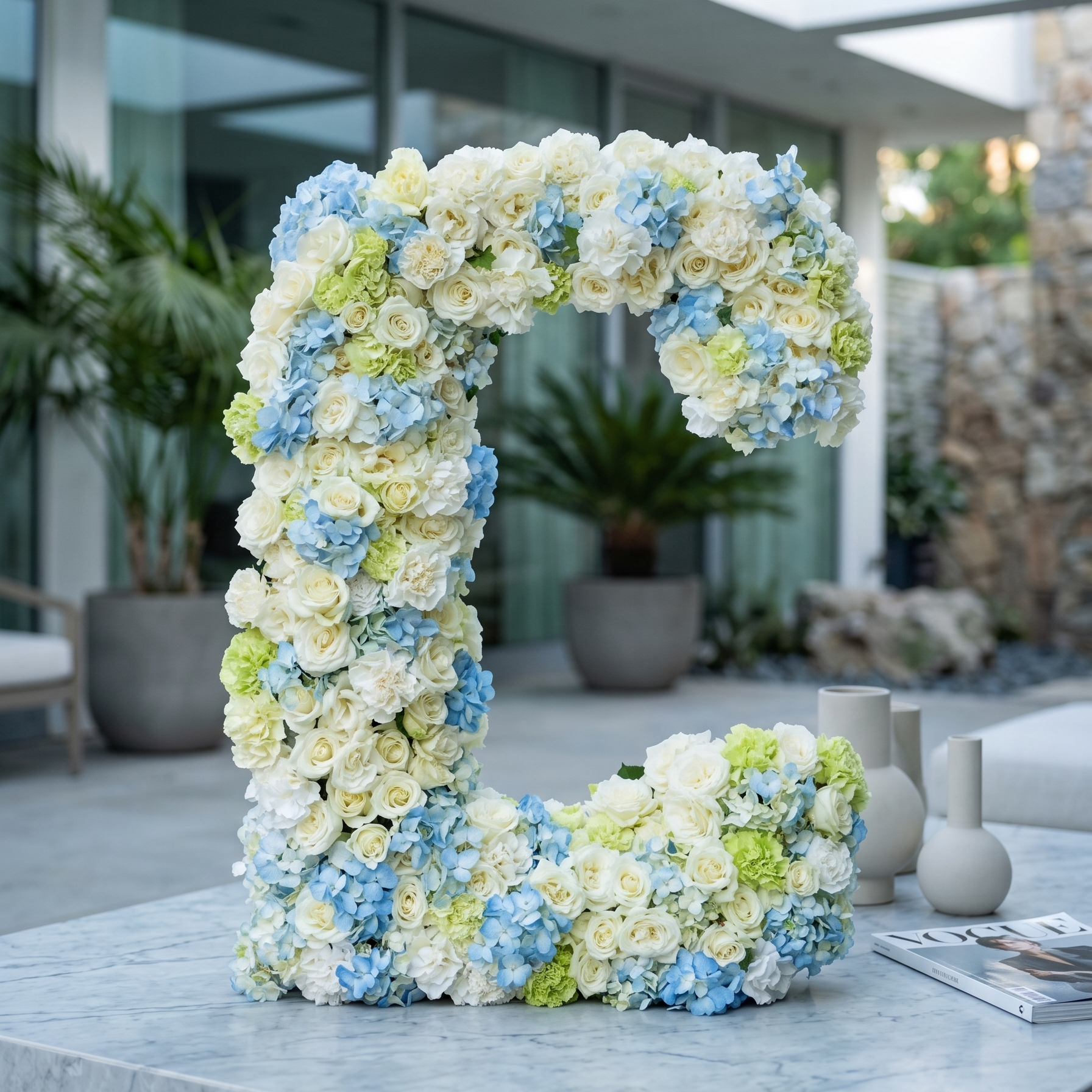 Floral Initial - Flower Bouquet delivery in Los Angeles by Pink Clover Flowers