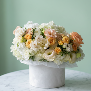 Arya - premium white and yellow flower box same-day delivery Los Angeles