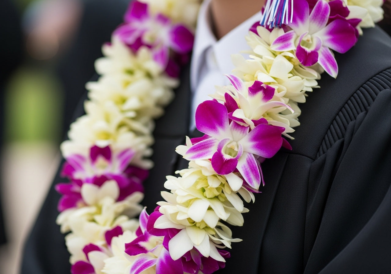 graduation flower leis