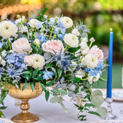 Hanukkah workshop centerpiece in blue and white, Los Angeles - Pink Clover