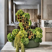 Verdant Sculpture — hotel and restaurant flower arrangement in Los Angeles